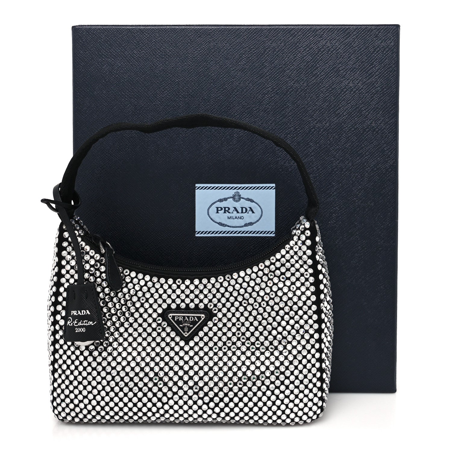 Prada Satin Crystal Mini Re-Edition 2000 Bag Cristal 10 of 10