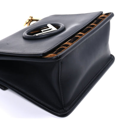 Fendi Vitello Century Velvet F is  FF Small Kan I Shoulder Bag Black Tobacco 14 of 16