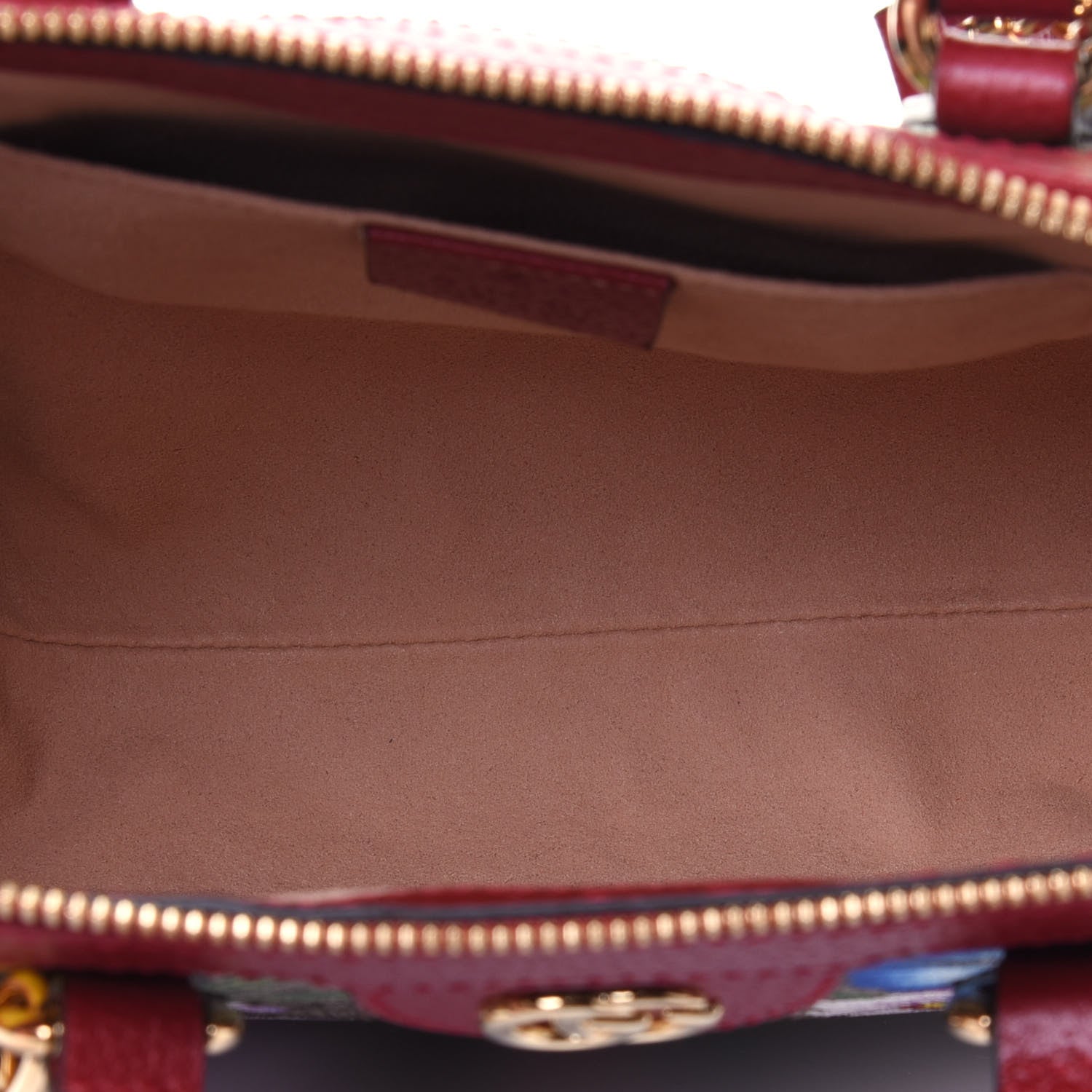 Gucci GG Supreme Monogram Flora Web Small Ophidia Tote Bag Red 6 of 12