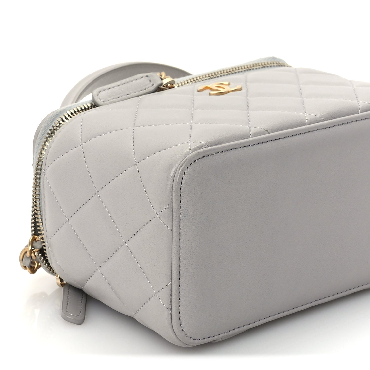 Chanel Lambskin Quilted Small Top Handle Vanity Case With Chain 8 of 9