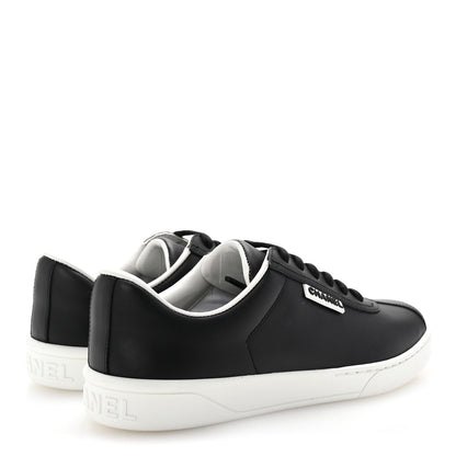 Chanel Calfskin CC Uniform Womens Sneakers 37 Black 5 of 7