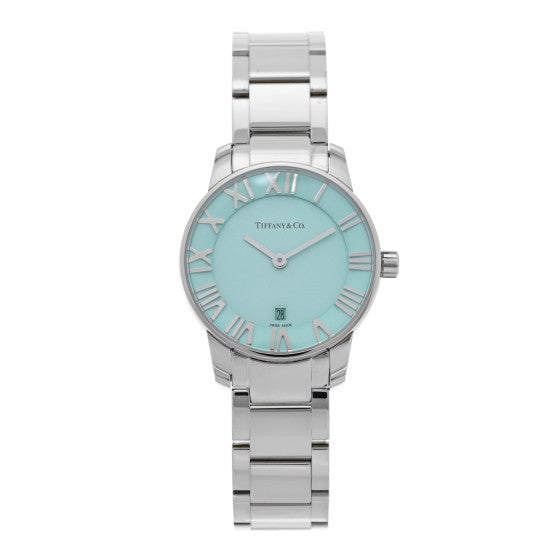 Stainless Steel 29mm Atlas 2-Hand Quartz Watch  Blue