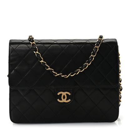 Chanel Lambskin Quilted Small Single Flap Bag Black 2 of 10