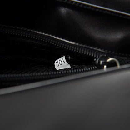 Prada Spazzolato Shoulder Bag Black 10 of 11
