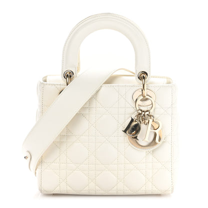 Christian Dior Lambskin Cannage Small My ABCDior Lady Dior White 1 of 11