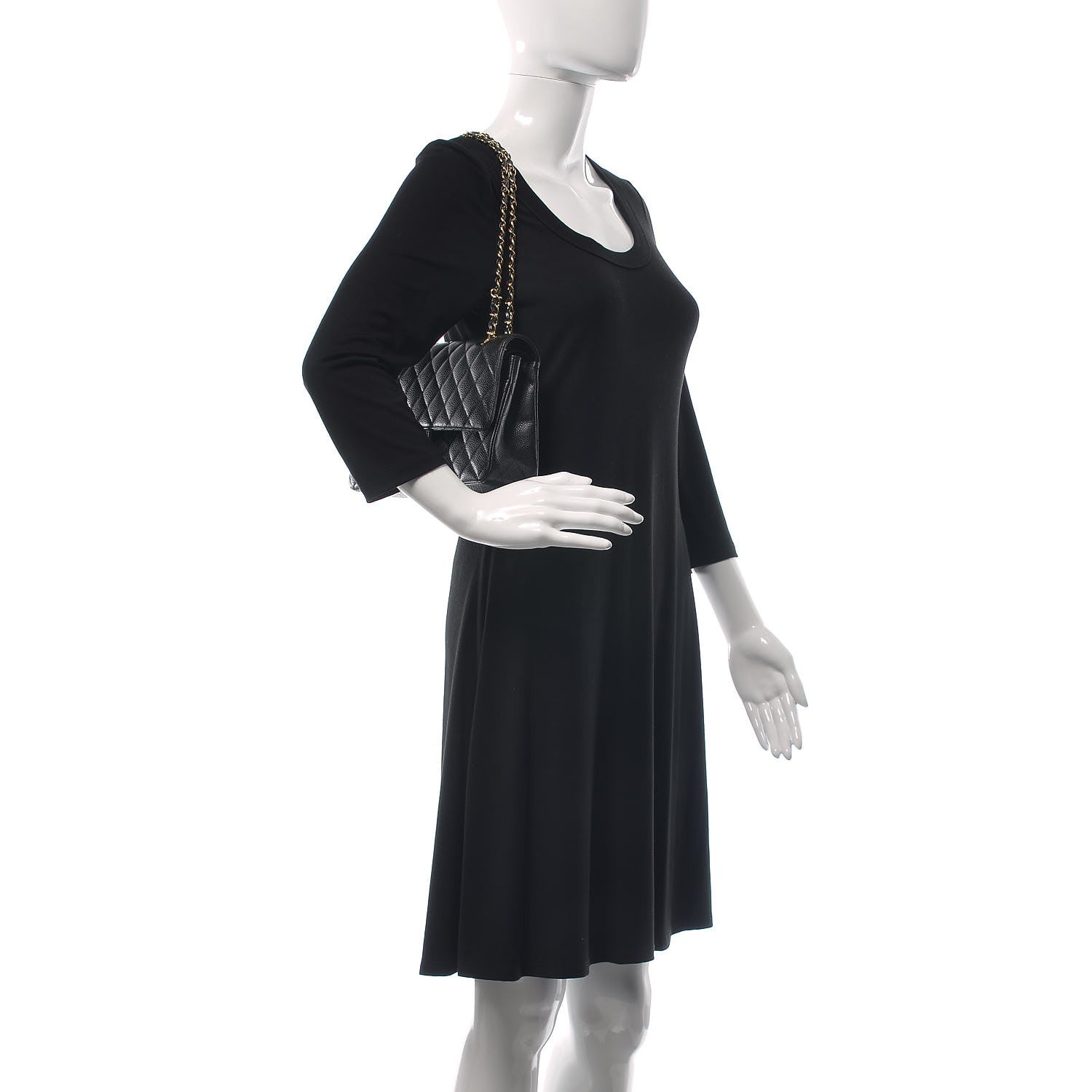 Chanel Caviar Quilted Medium Double Flap Black 3 of 10