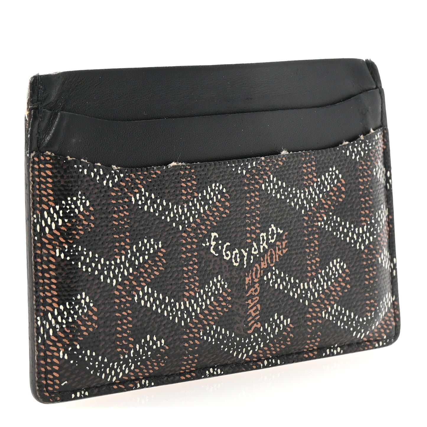 Goyardine Saint Sulpice Card Holder Black