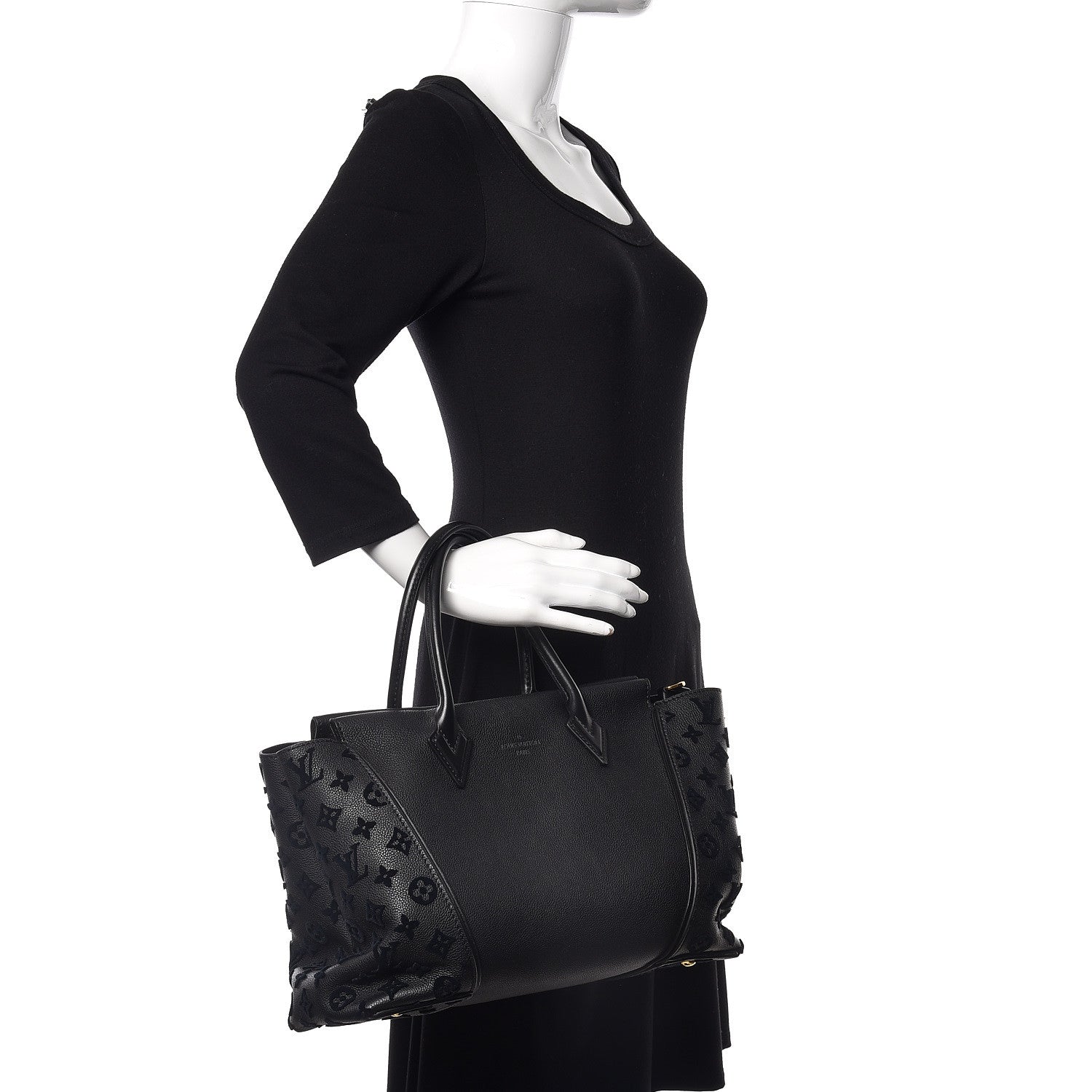 Louis Vuitton Veau Cachemire Tote W PM Black 2 of 9