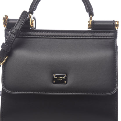 Dolce & Gabbana Calfskin Mini Sicily 58 Bag Black 8 of 12