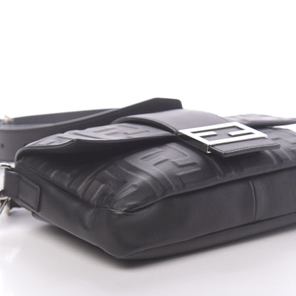 Fendi Nappa FF 1974 Embossed Belt Baguette Bag Black 8 of 10