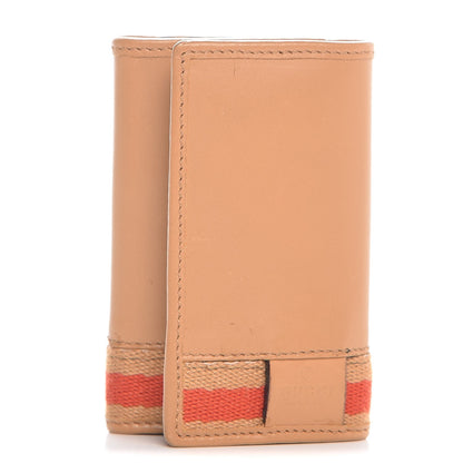 Gucci Calfskin Web 6 Key Holder Case Tan 1 of 8