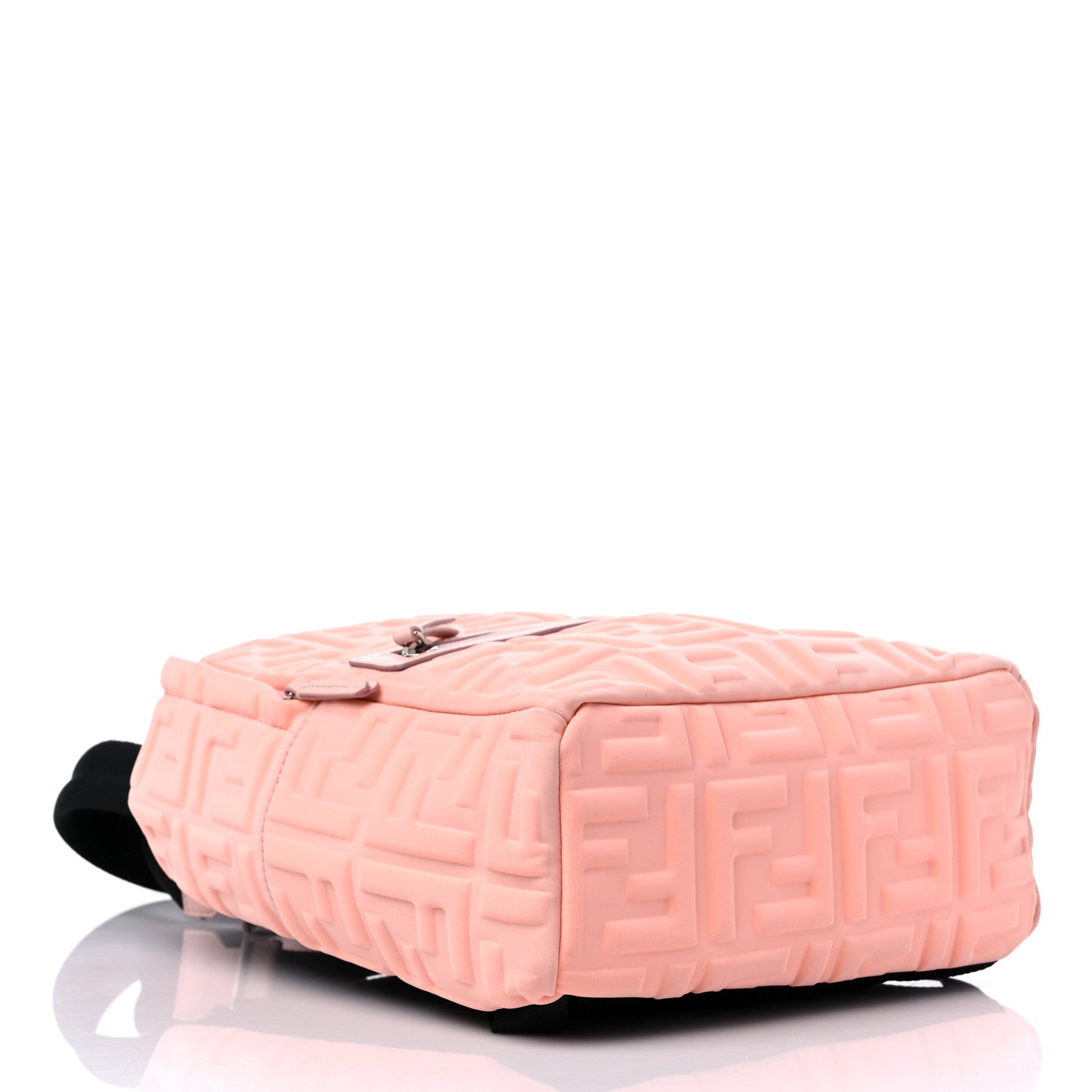 Fendi Econyl Nylon Lycra Vitello Seta FF Embossed Kids Backpack Pink 4 of 13