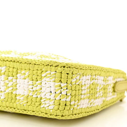 Prada Yarn Raffia Effect Crochet Mini Re-Edition Shoulder Bag Citron Yellow 11 of 12