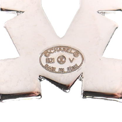 Chanel Crystal CC Earrings Silver 4 of 4