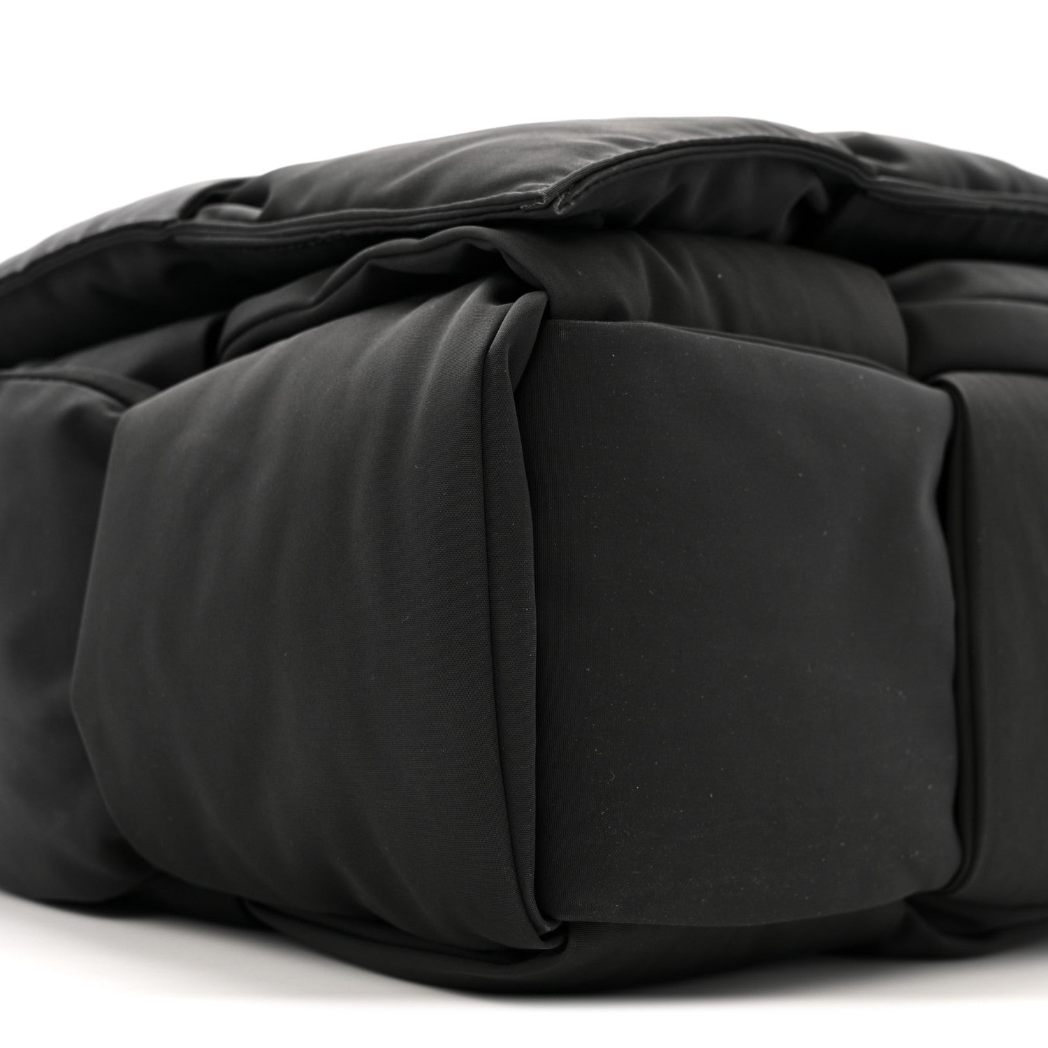 Bottega Veneta Nylon Intrecciato Padded Tech Maxi Cassette Bag Black 9 of 14