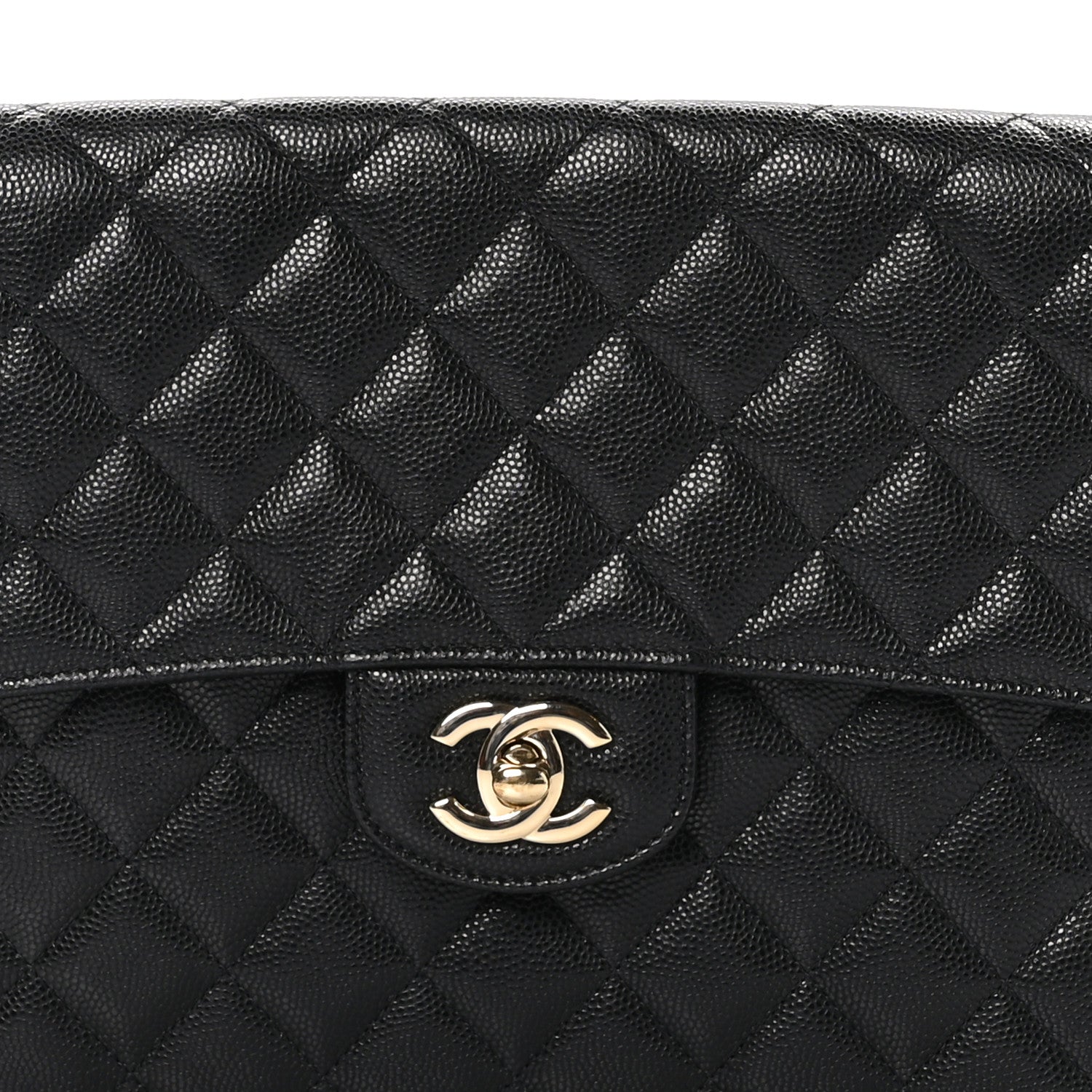 Chanel Caviar Quilted Square Flap Clutch Black 8 of 10