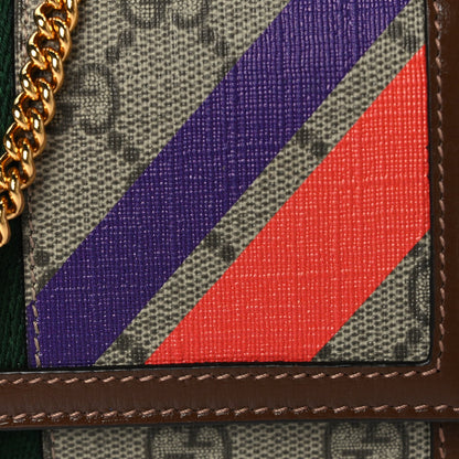 Gucci GG Supreme Monogram Geometric Web Jackie 1961 Chain Wallet  Brown Sugar 6 of 8