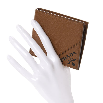 Prada Vitello Grain Bi-Fold Wallet Cannella 2 of 7
