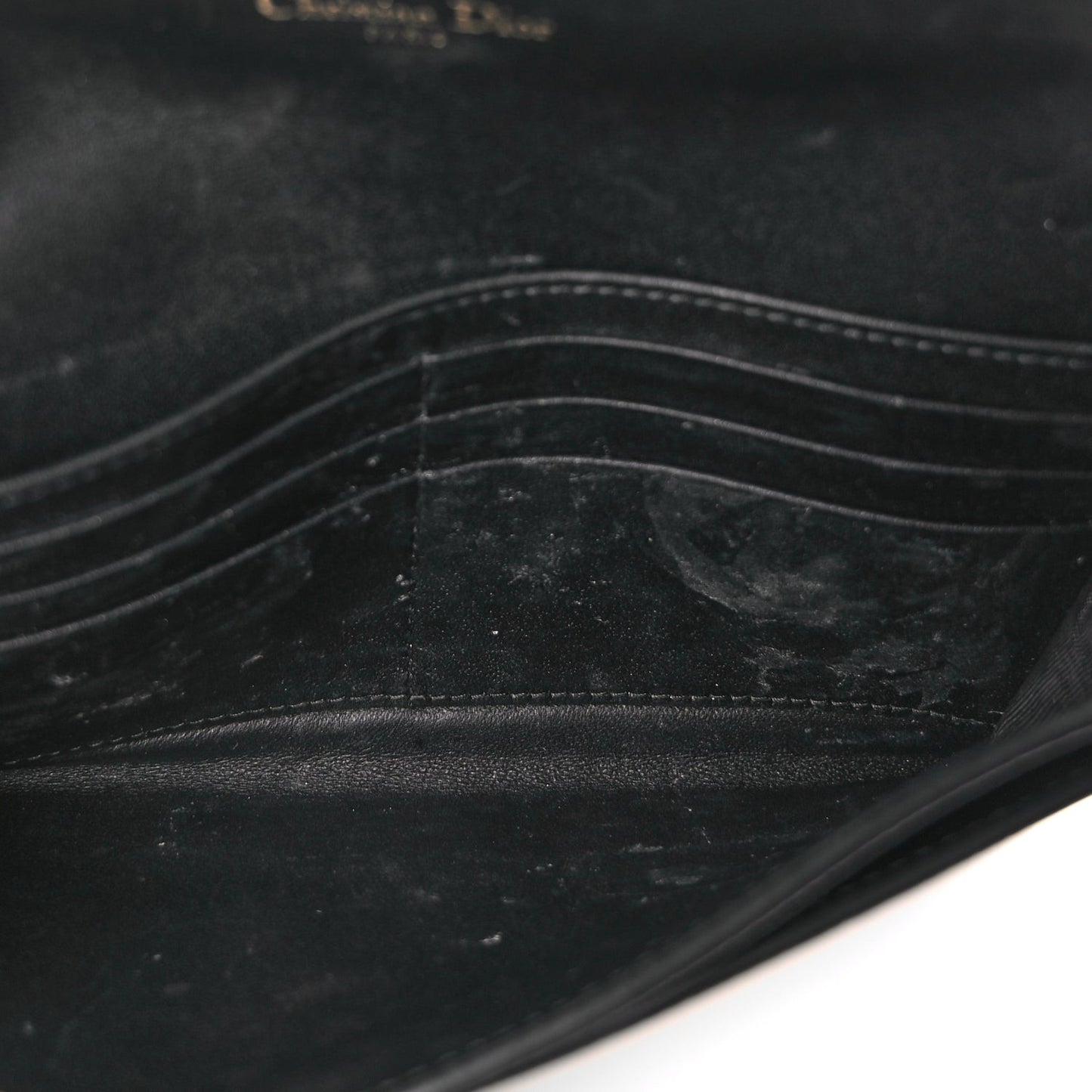 Goatskin Saddle Long Wallet With Chain Black