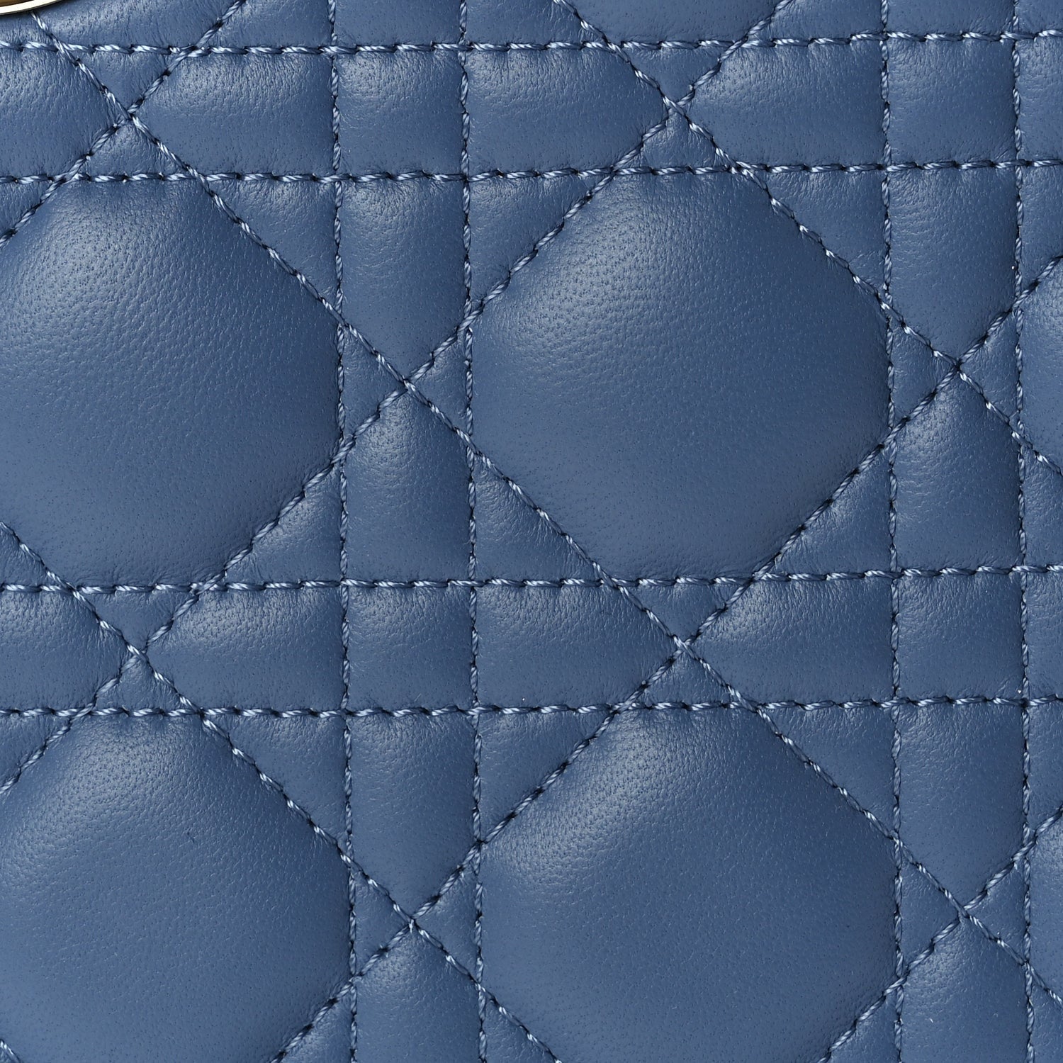 Christian Dior Lambskin Cannage Small My ABCDior Lady Dior Denim Blue 6 of 8