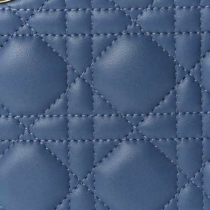 Christian Dior Lambskin Cannage Small My ABCDior Lady Dior Denim Blue 6 of 8