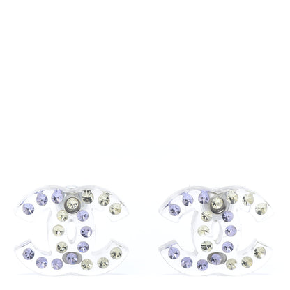 Chanel Resin Crystal CC Earrings Multi 1 of 5