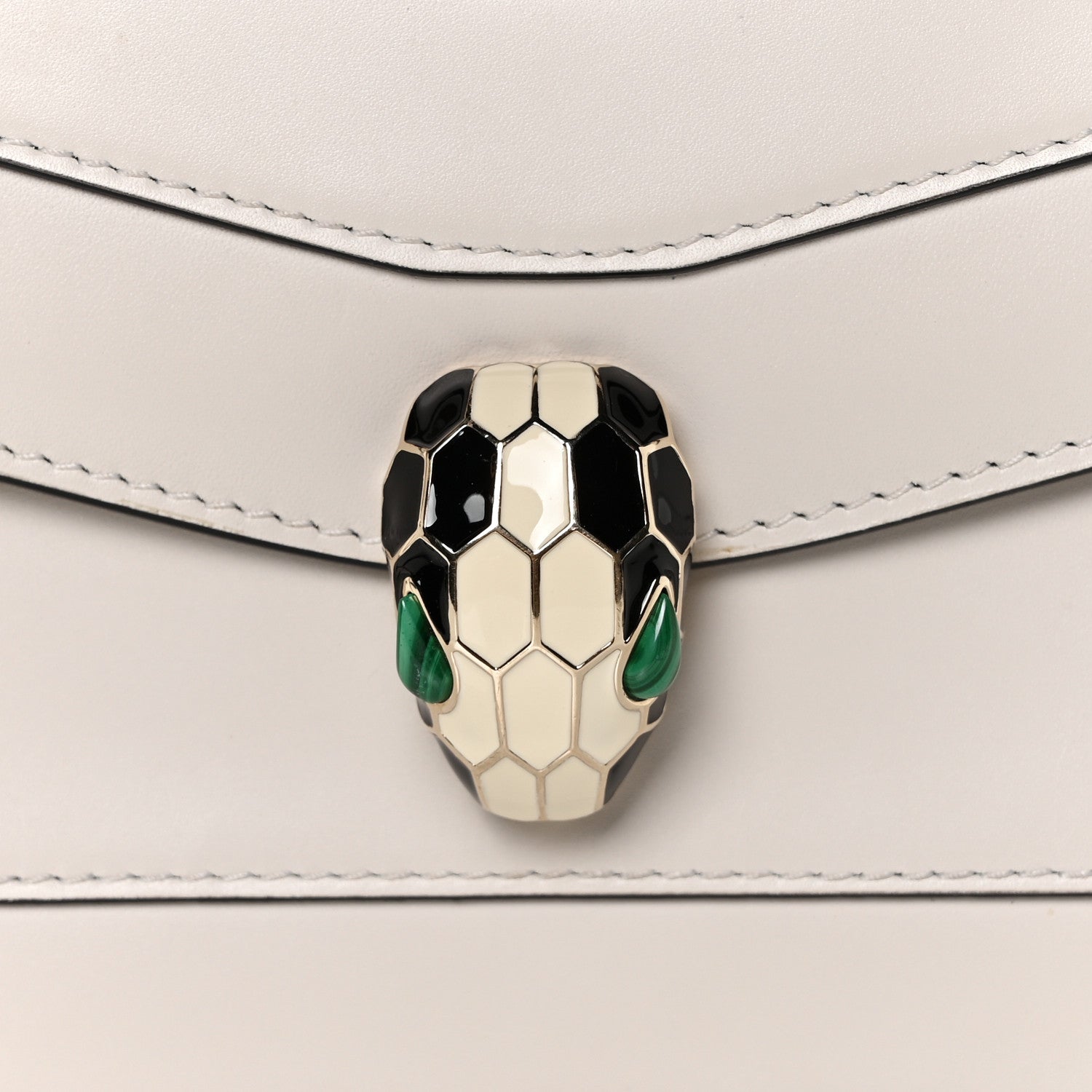 Bulgari Calfskin Serpenti Forever Crossbody Bag White 12 of 12