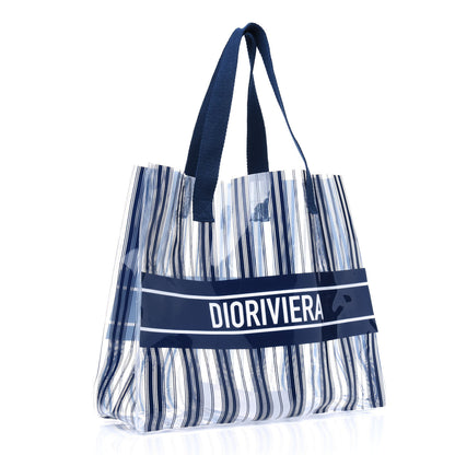 Christian Dior Plastic Diorivera Tote Navy 2 of 4