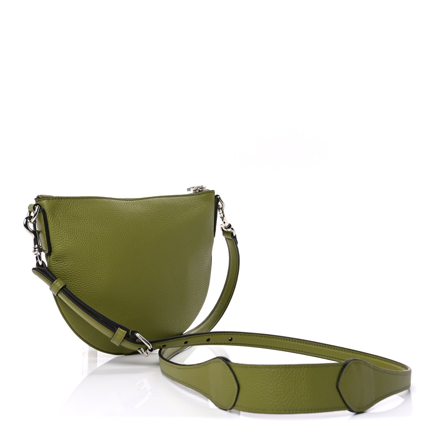Gucci Pebbled Calfskin Mini B Shoudler Bag  Green 2 of 8