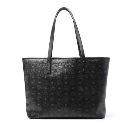 MCM Visetos Large Anya Shopper Tote Black 1 of 10