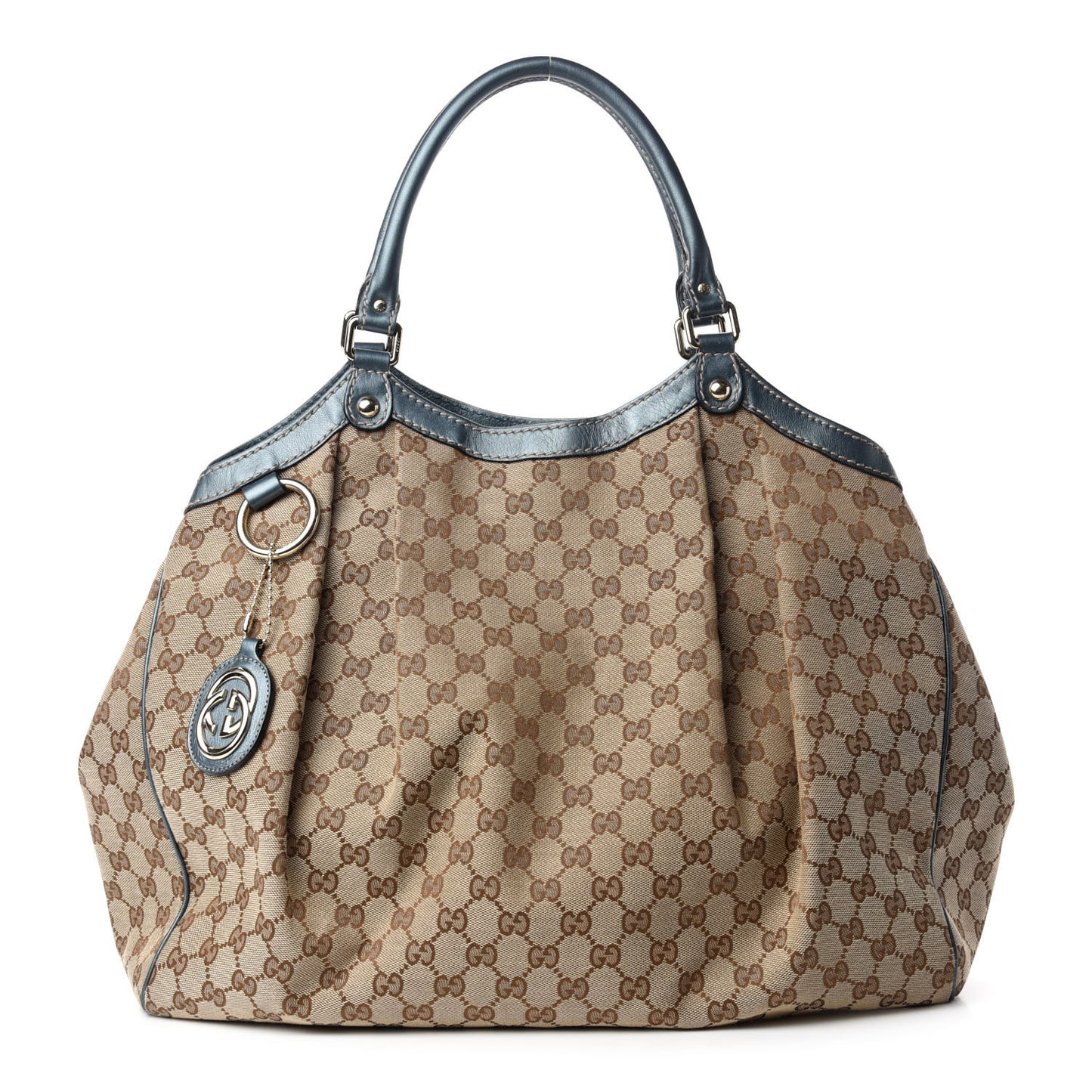 Monogram Large Sukey Tote Metallic Blue