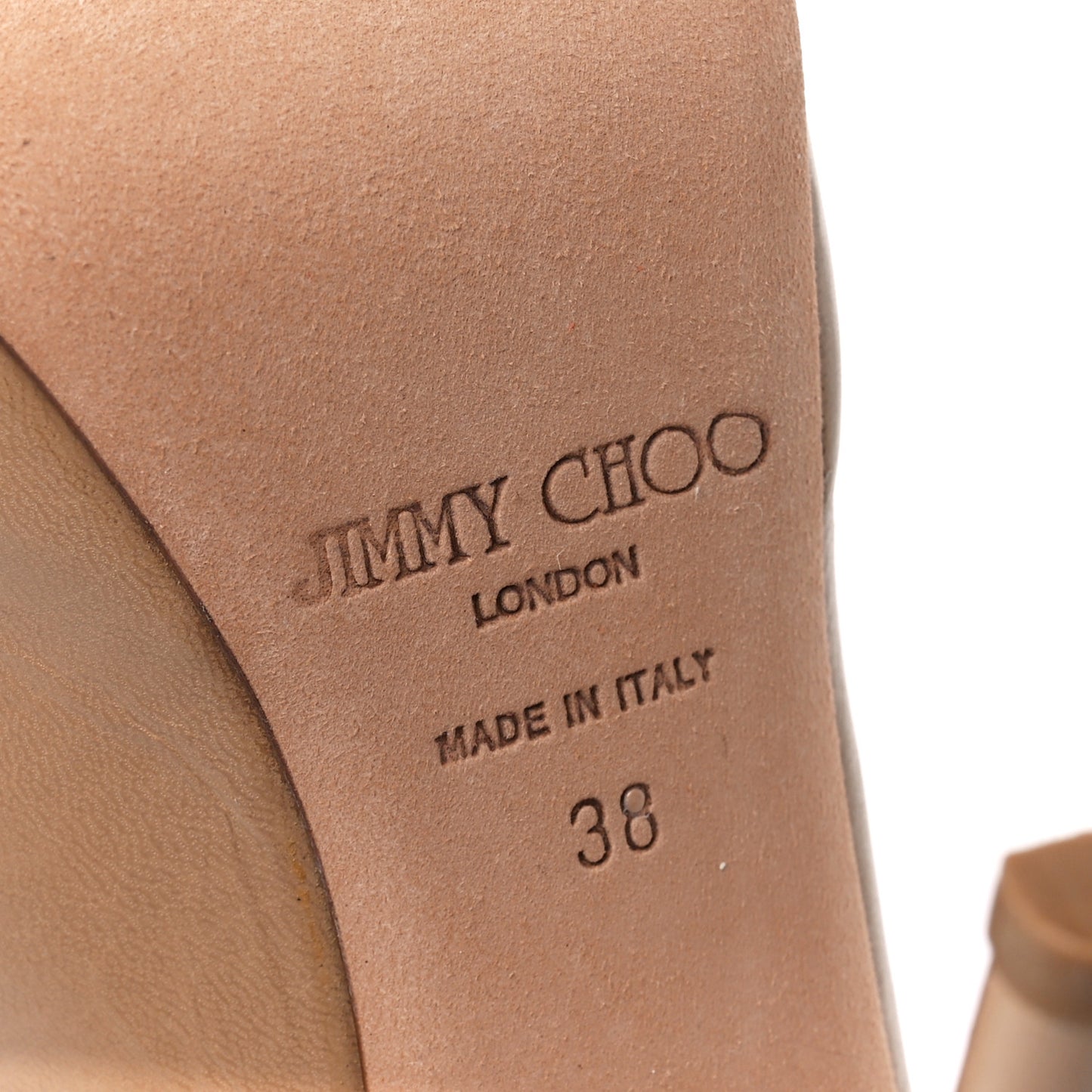 Calfskin Platform Peep Toe Pumps 38 Nude