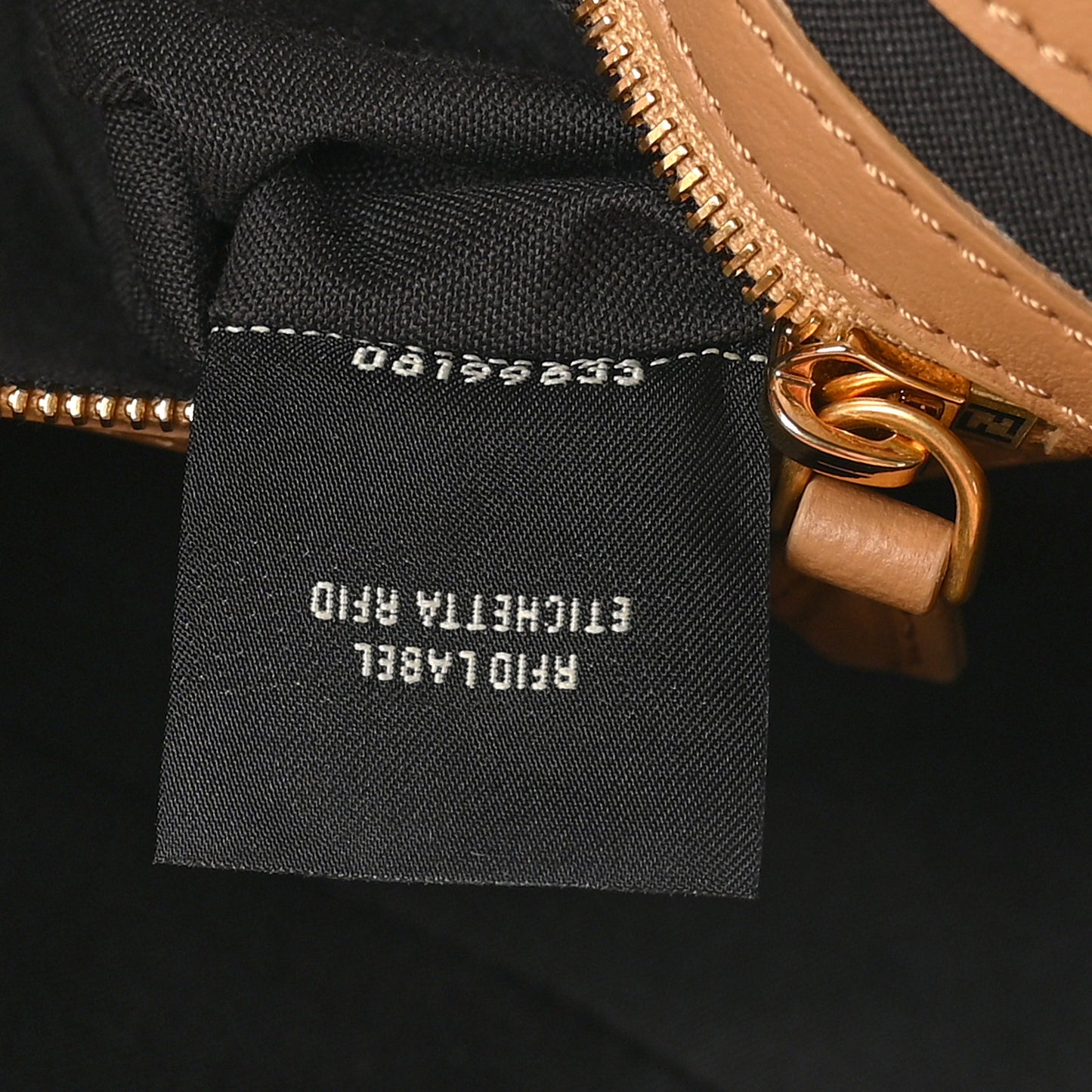 Nappa FF 1974 Embossed Baguette Miele Scuro