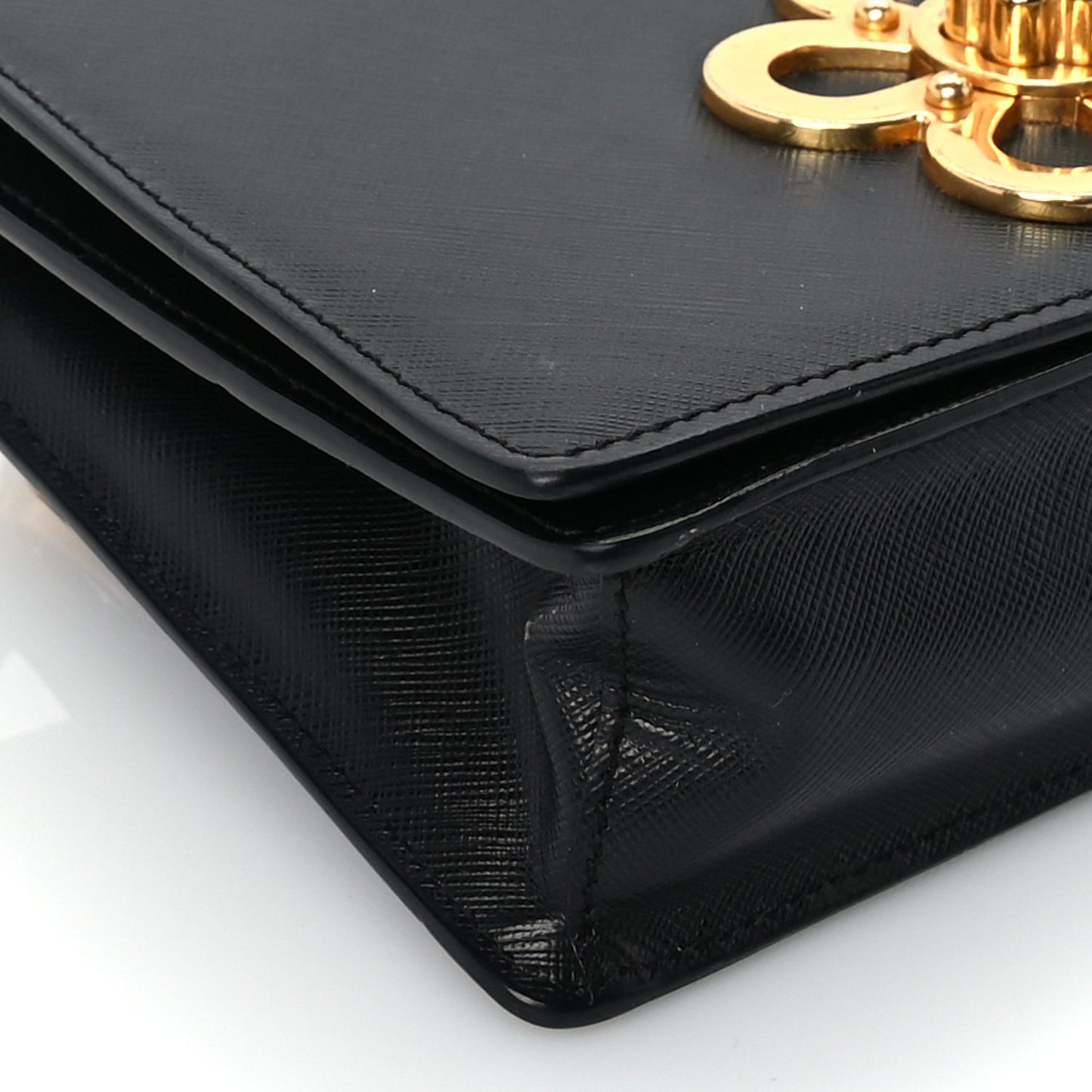Saffiano Corolle Crossbody Bag Black