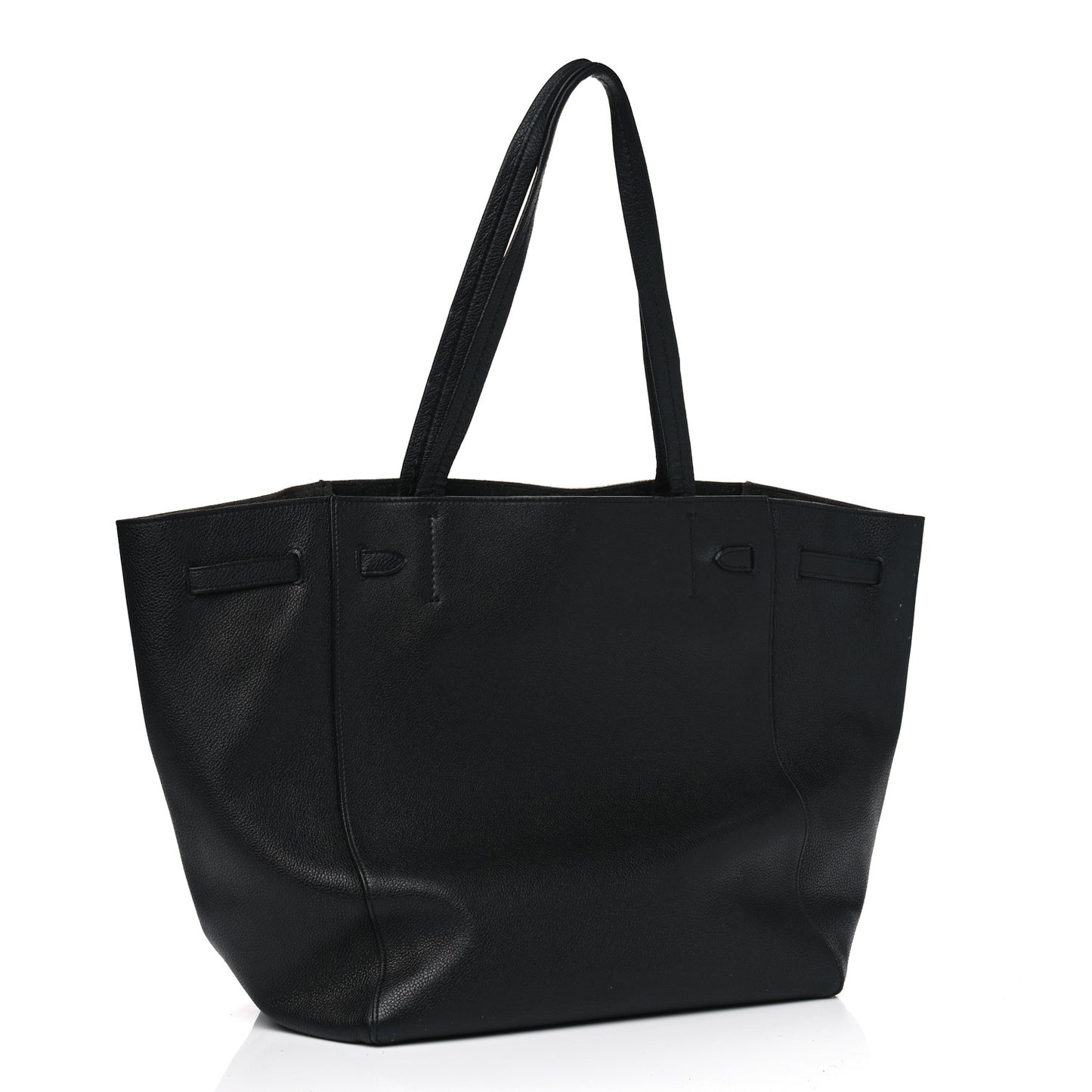 Soft Grained Calfskin Small Belt Cabas Phantom Black