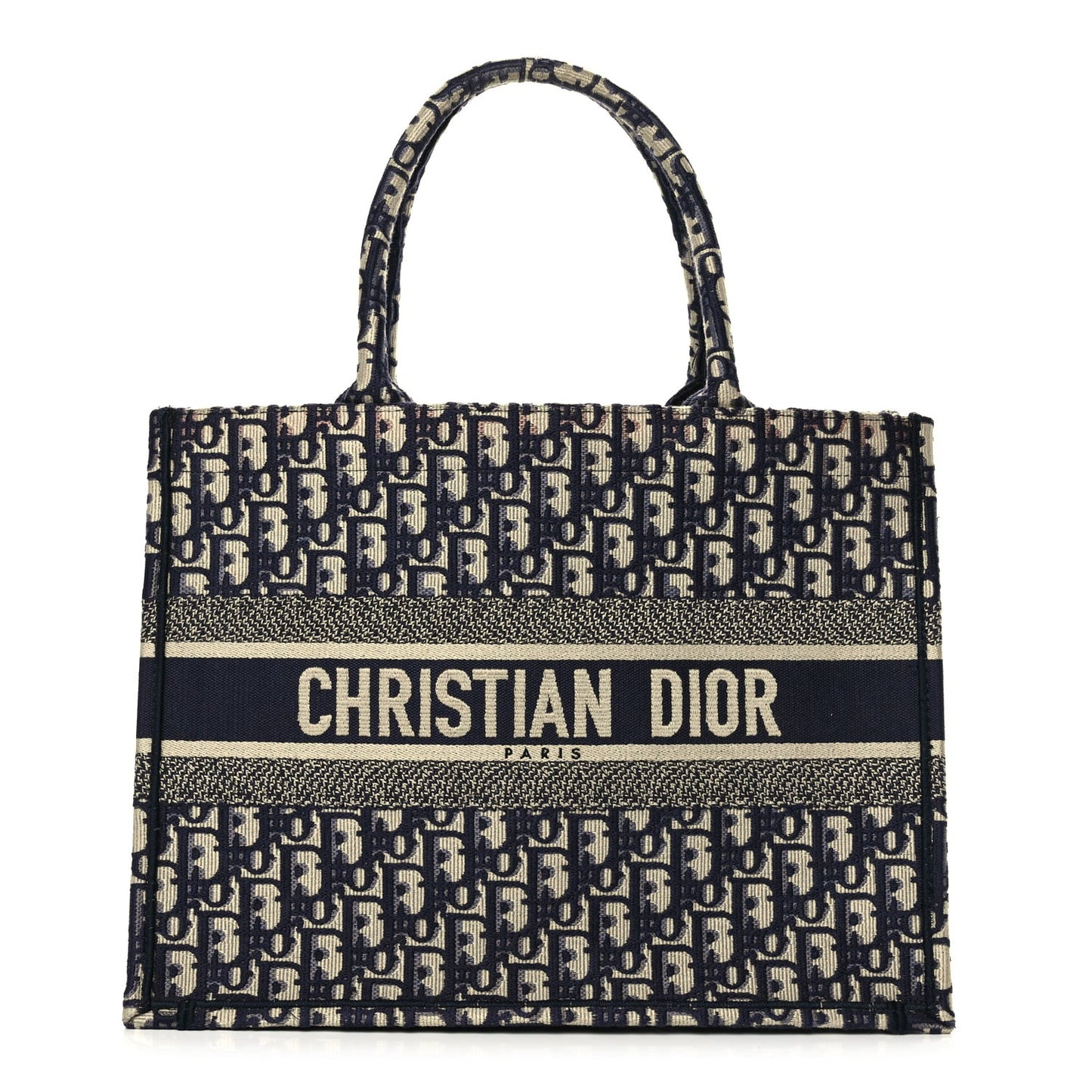 Oblique Medium Book Tote Blue Multicolor