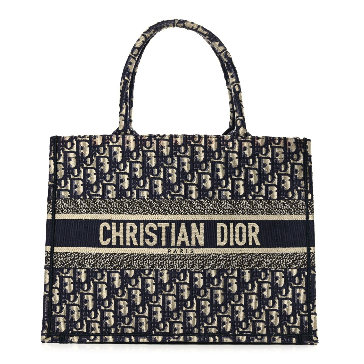 Christian Dior Oblique Medium Book Tote Blue Multicolor 1 of 9