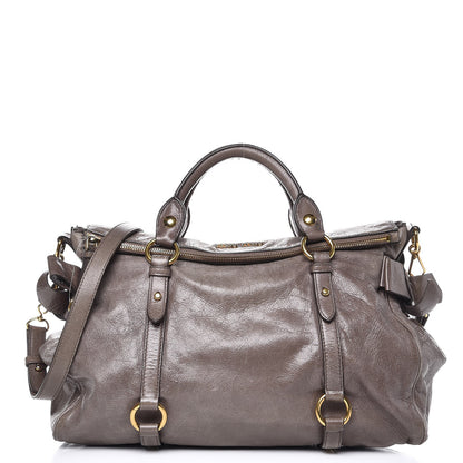 Miu Miu Vitello Lux Medium Bow Bag Fumo 1 of 11