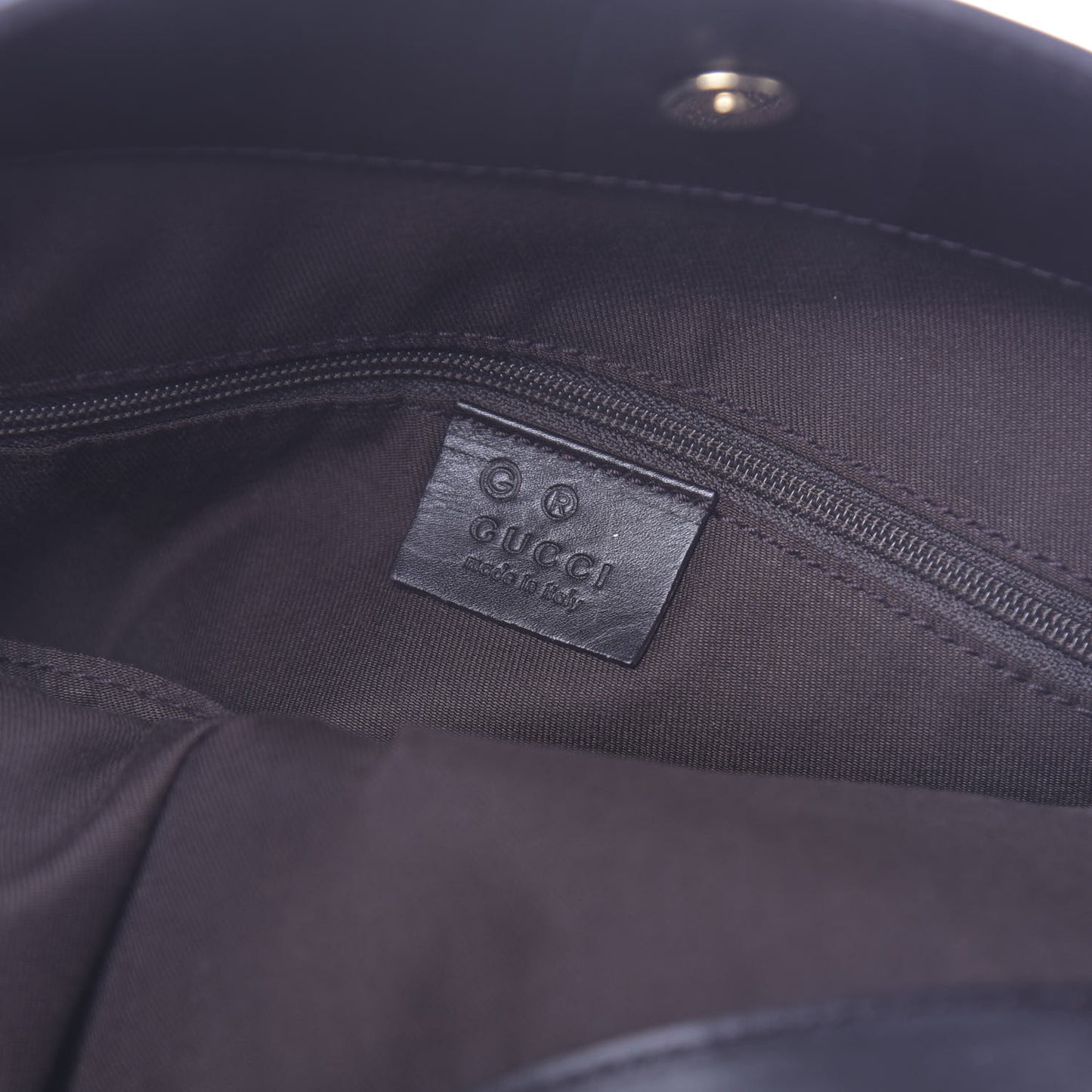 Nylon Monogram Chain Bucket Tote Brown