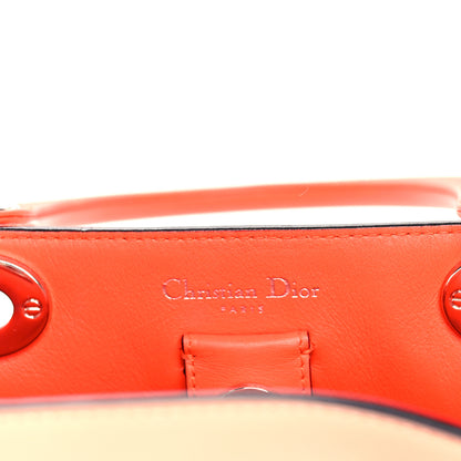 Christian Dior Smooth Calfskin Medium Tri-Color Diorissimo Tote Pink Fuchsia Orange 5 of 8