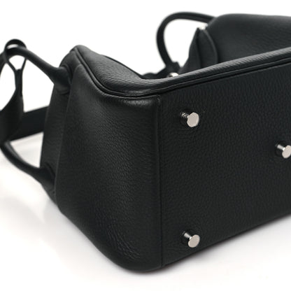 Hermes Taurillon Clemence Lindy 26 Black 9 of 11