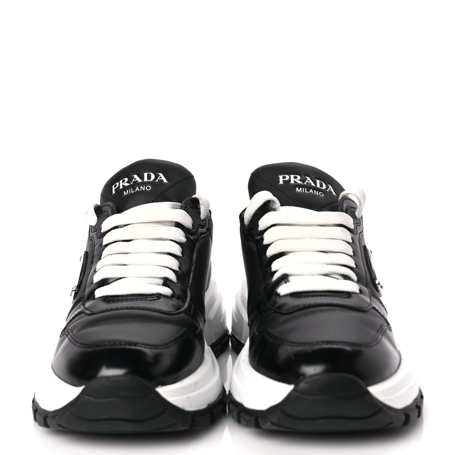 Prada Re-Nylon Spazzolato Triangle Logo Womens Prax 01 45mm Sneakers 36.5  Black 3 of 9