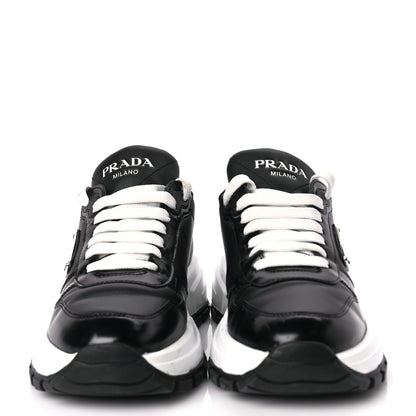Prada Re-Nylon Spazzolato Triangle Logo Womens Prax 01 45mm Sneakers 36.5  Black 3 of 9