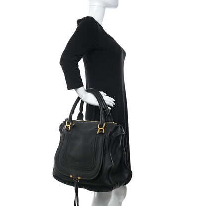 Chloe Calfskin Large Marcie Satchel Black 2 of 11