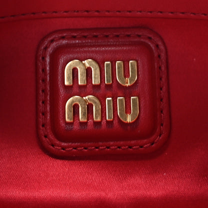 Miu Miu Nappa Matelasse Regular Arcadie Top Handle Bag Rosso 5 of 8
