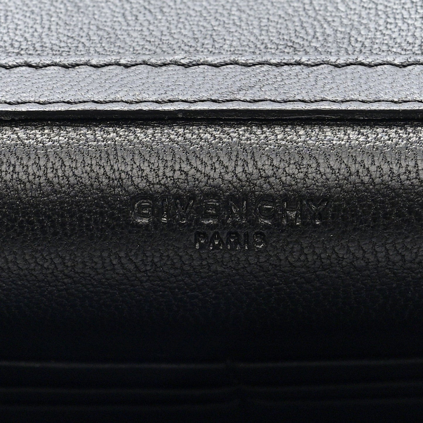 Calfskin Star Pandora Chain Wallet Black