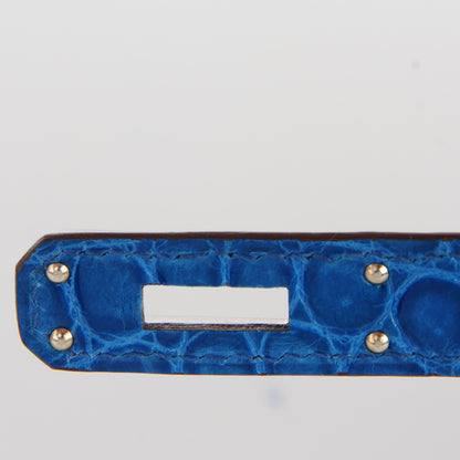 Hermes Shiny Niloticus Crocodile Kelly Cut Pochette Mykonos 16 of 19