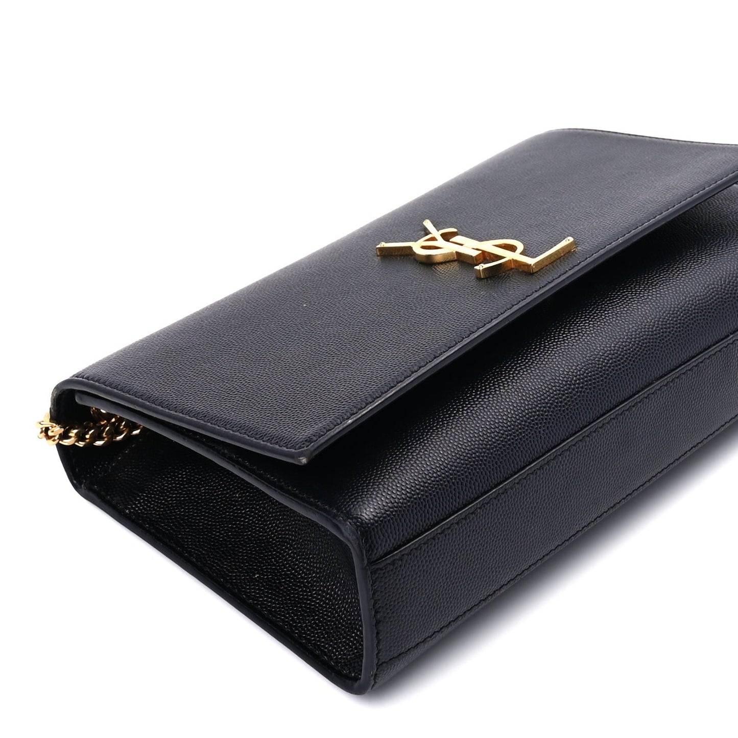 Grain De Poudre Medium Classic Monogram Kate Satchel Black