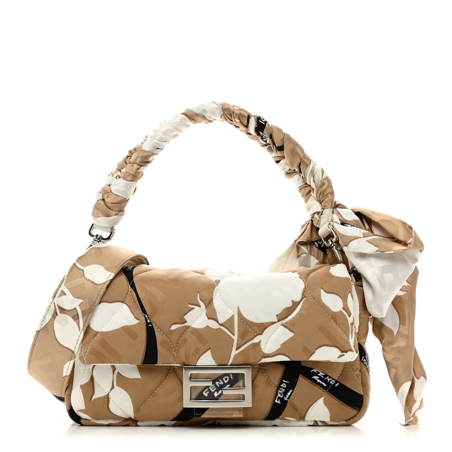 Seta Logo Rosa Scarf Baguette Beige Amido White