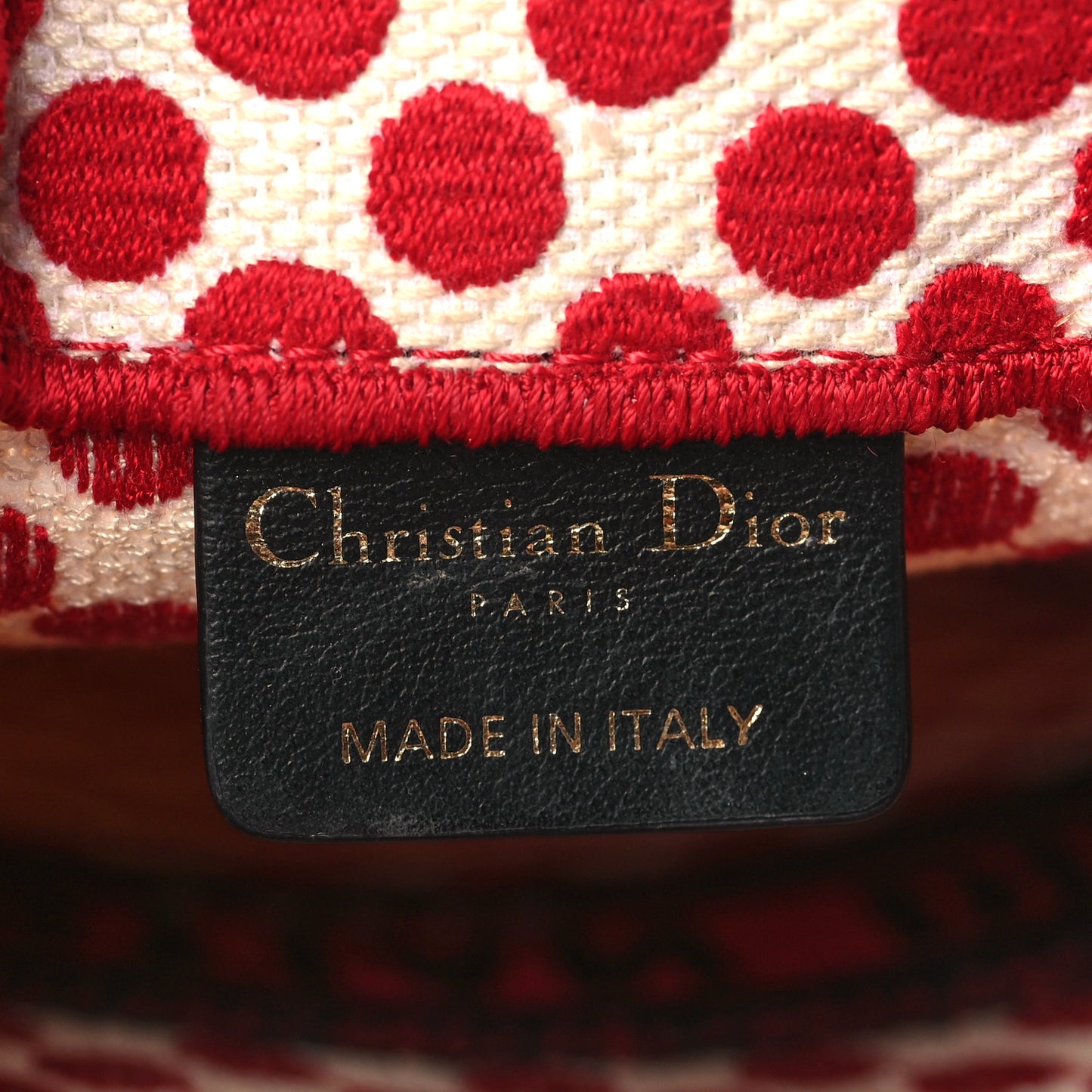 Canvas DiorAmour Dots Vertical Book Tote Red
